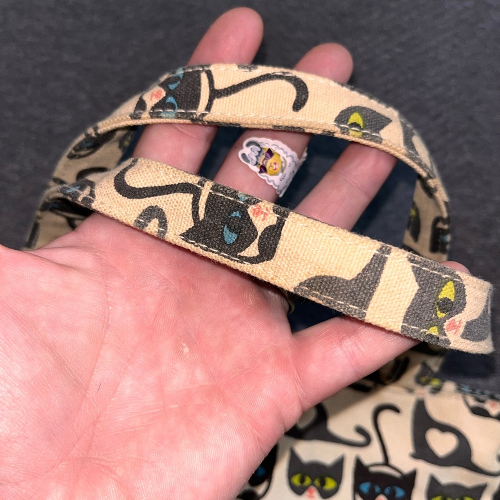 Bungalow 360 Cat Pattern Shoulder Bag - Cream and Gray - Picture 6 of 10
